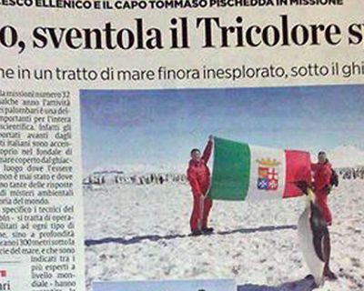 Antartico sventola tricolore spezzino